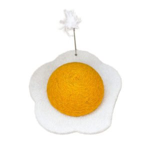 Fried Egg Cat Scratching Ball